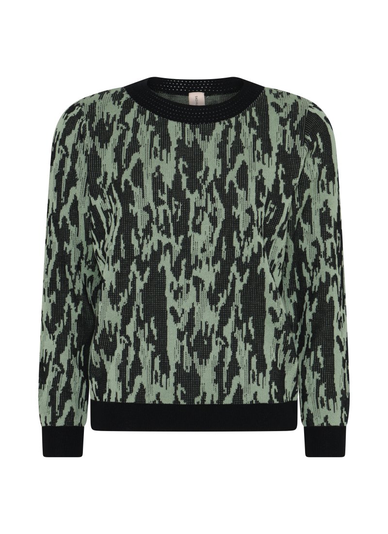 4072 Abstract o-neck pullover