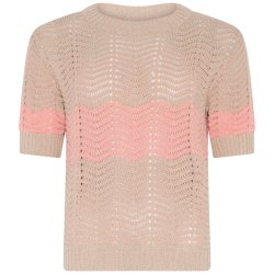 4124 Waving striped O-neck T-s