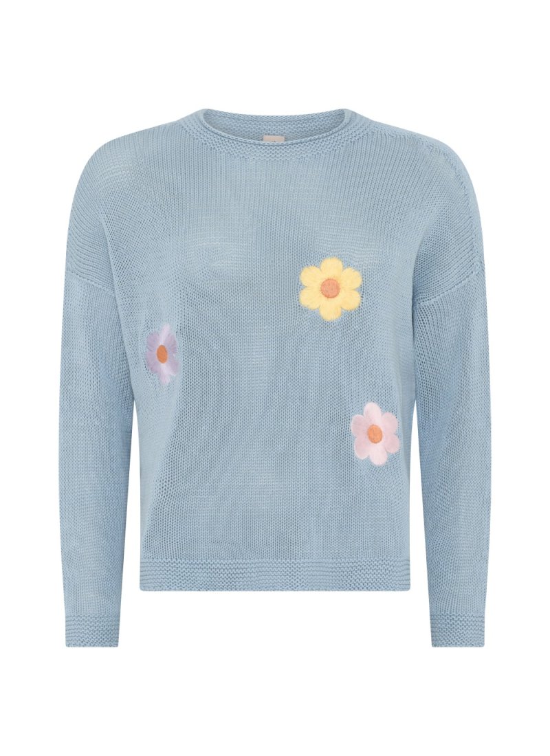 4130 Boxy Pullover w. embroide