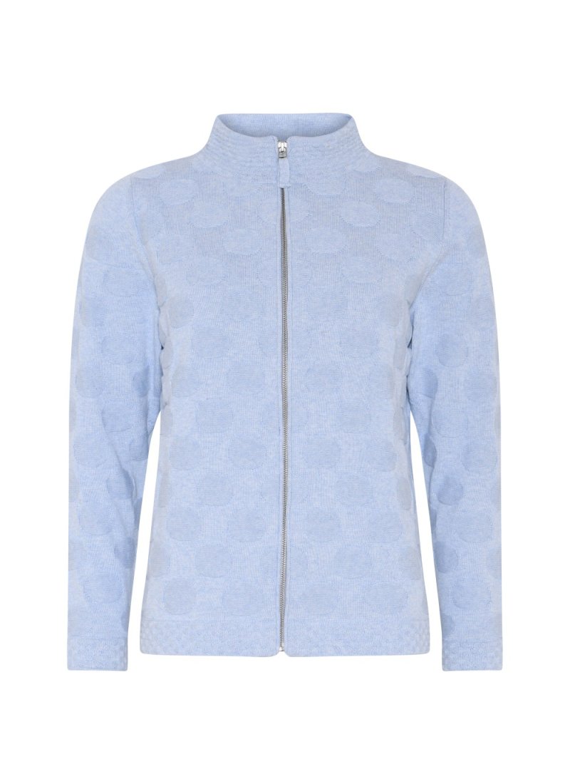 4141 Dotted Zip turtle Cardiga