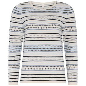 4146 Jaquard striped Pullover