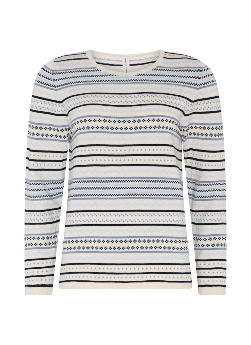 4146 Jaquard striped Pullover