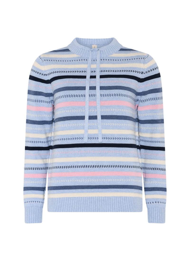 4151 Striped Pullover w. draws