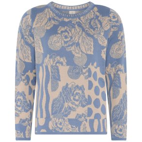 4265 Multi jaquard O-neck Pull