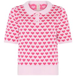 4274 Polo with heart jaquard d