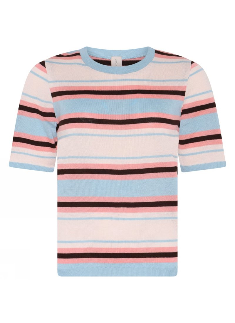 4276 Casual striped O-neck t-s