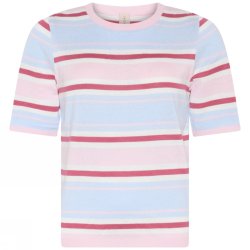 4276 Casual striped O-neck t-s