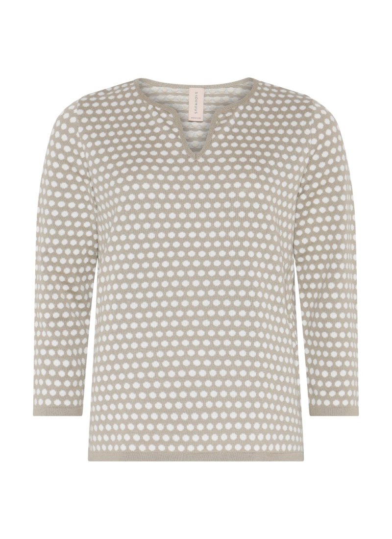 4282 Two colour dotted Pullove