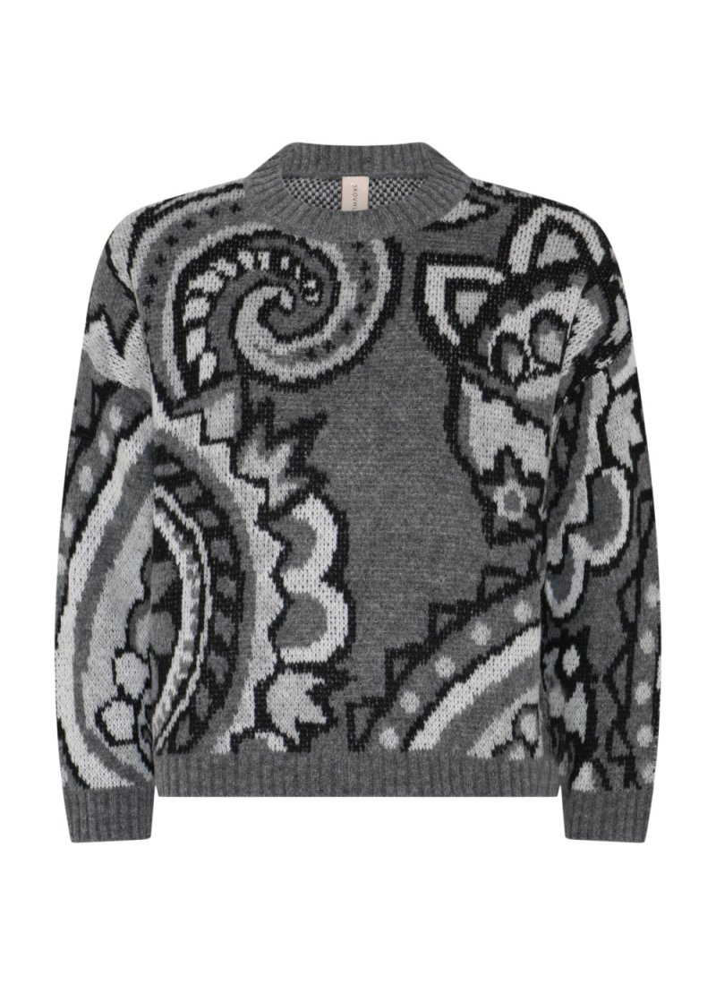 4316 Oversized jaquard pullove