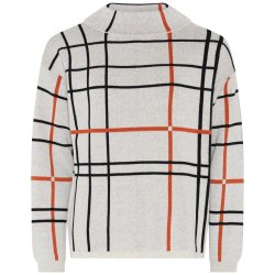 4344 Checked turtleneck pullov