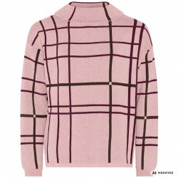 4344 Checked turtleneck pullov