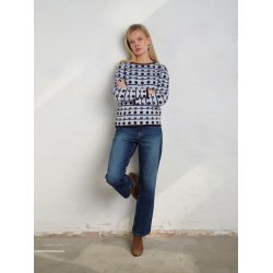 4463 Stripe dotted pullover