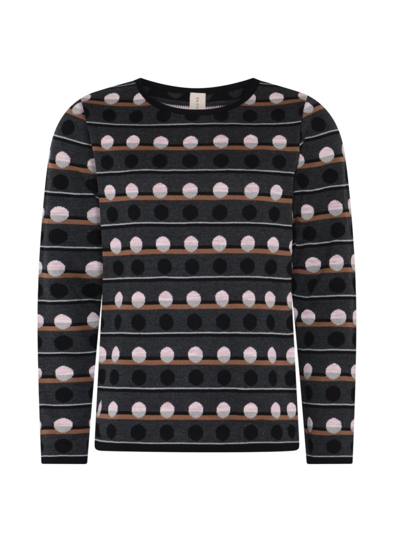4463 Stripe dotted pullover