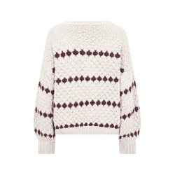 8651-60 Bano Blouse stripe kni