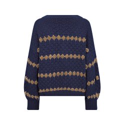 8651-60 Bano Blouse stripe kni