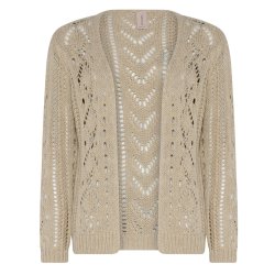 3322 Openwork V-neck cardigan