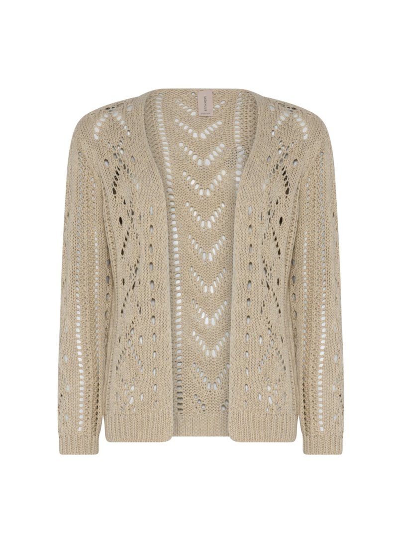 3322 Openwork V-neck cardigan