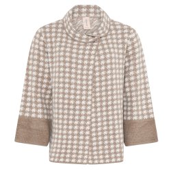 3503 Checked wool cape cardiga