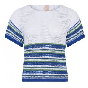 3333 Structured openwork blous