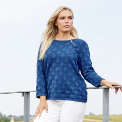 3421 o-neck pullover w. zip ef