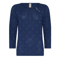 3421 o-neck pullover w. zip ef