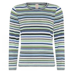3427 Multi col. striped pullov