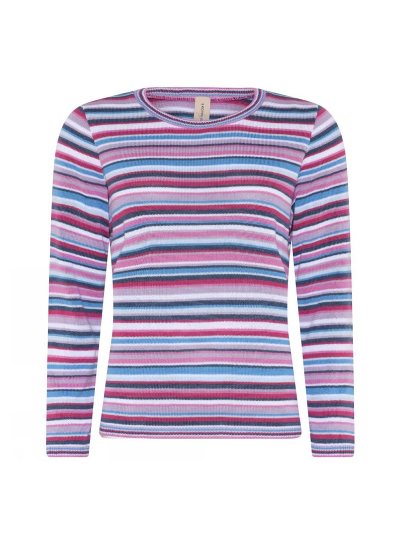 3427 Multi col. striped pullov