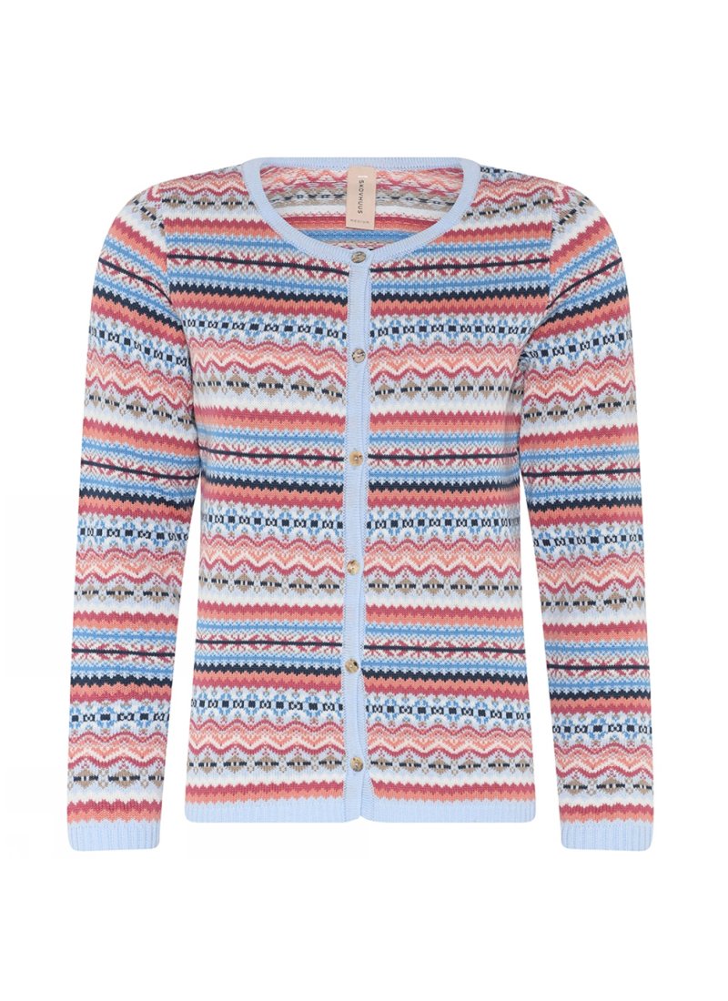 3434 Jaquard buttoned cardigan