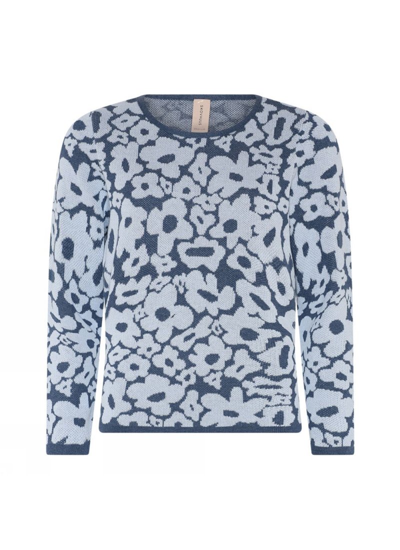 3444 "Flower" jaquard pullover