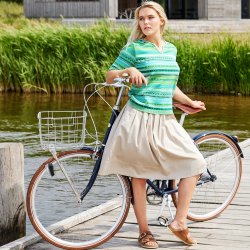 3464 Jaquard special V-neck bl