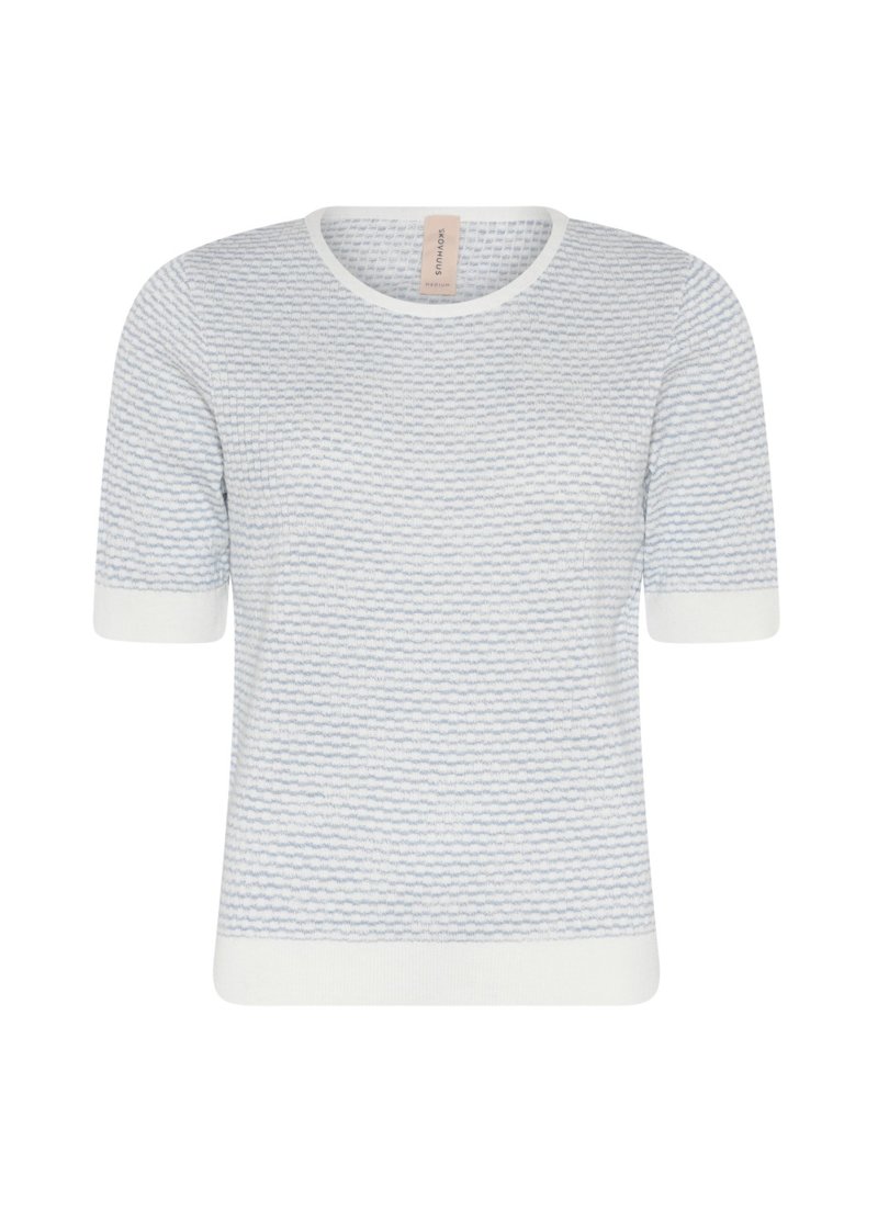 3465 Structured O-neck blouse