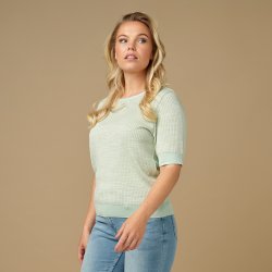 3465 Structured O-neck blouse