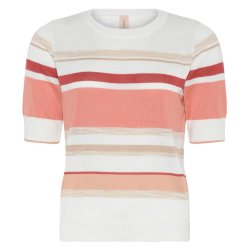 3466 Striped O-neck blouse