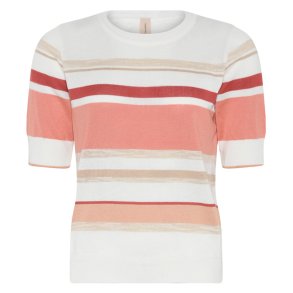 3466 Striped O-neck blouse