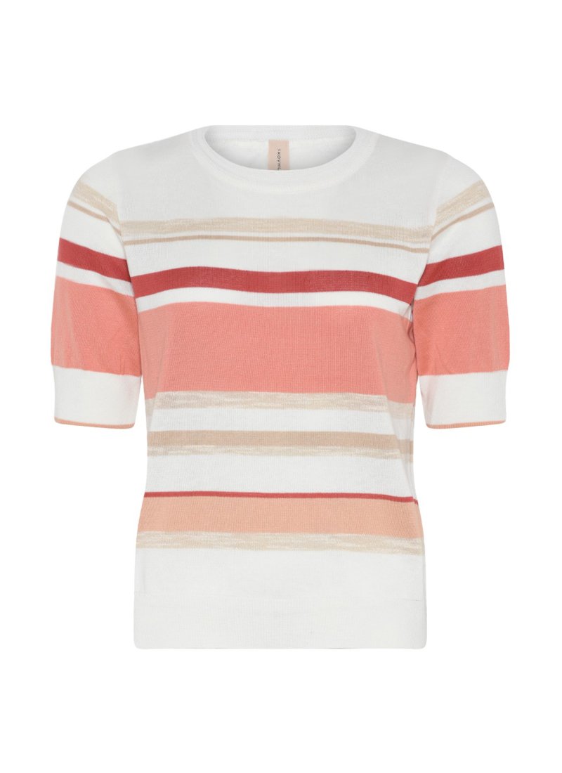 3466 Striped O-neck blouse