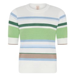 3466 Striped O-neck blouse