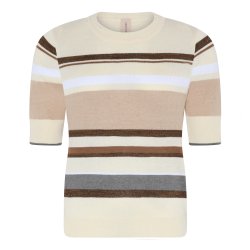 3466 Striped O-neck blouse