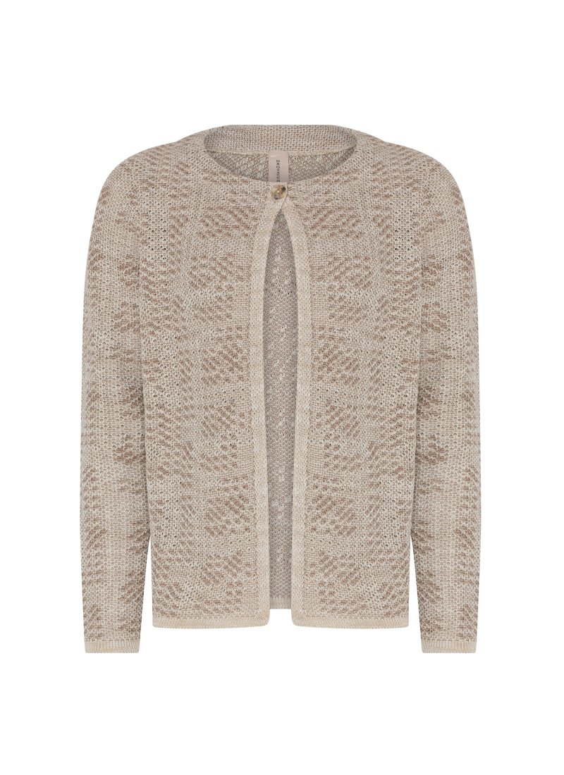 3471 Structured jaquard cardig