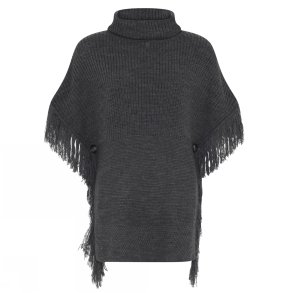 3501 Fashion poncho w. fringee