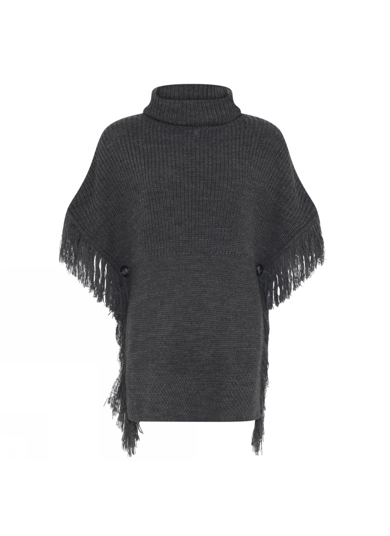 3501 Fashion poncho w. fringee
