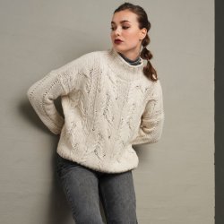 3533 Turtle neck w. cabbles