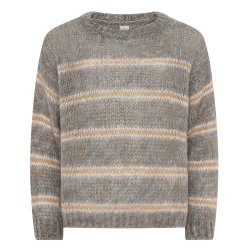3535 Striped hairy pullover