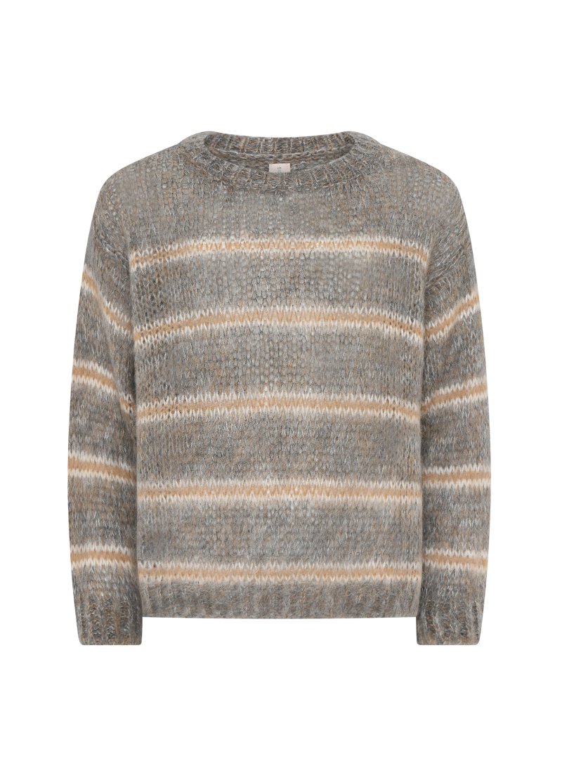 3535 Striped hairy pullover