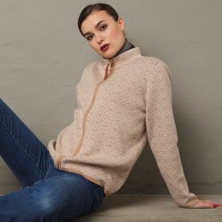 3564 Turtleneck zipped cardiga