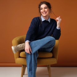 3604 Melange turtleneck pullov