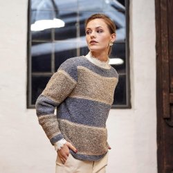 3618 Striped Boucl pullover