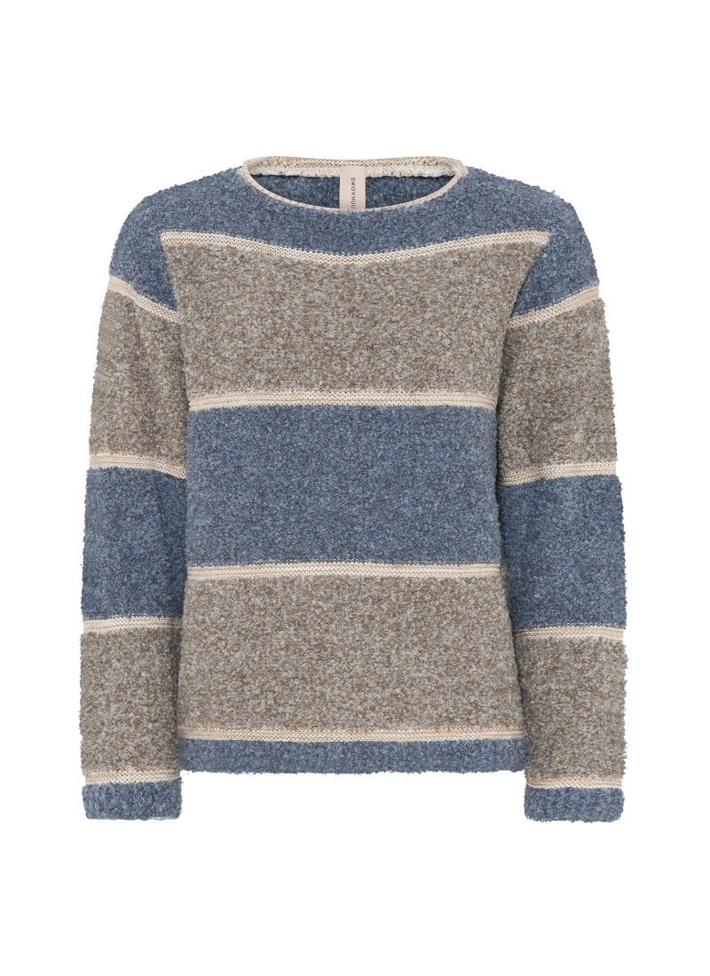 3618 Striped Boucl pullover