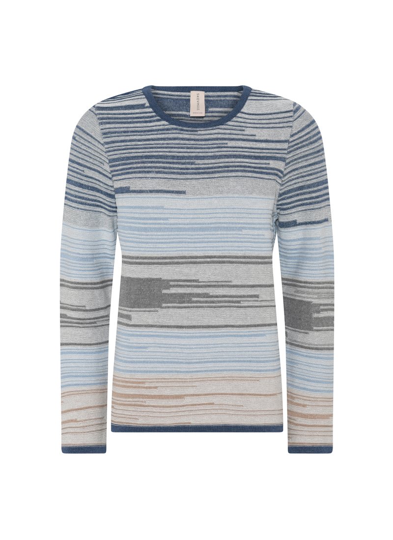 3626 O-neck mix colour pullove