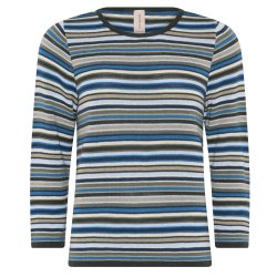 3637 Striped 3/4 sleeve pullov