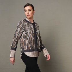 3671 Jaquard patterned cardiga